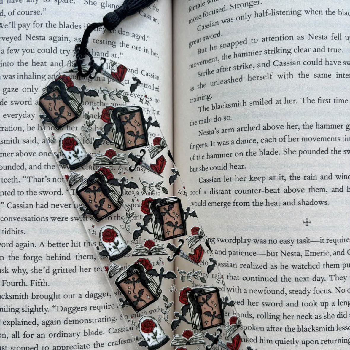 🖤 Fantasy Book Lover Acrylic Bookmark