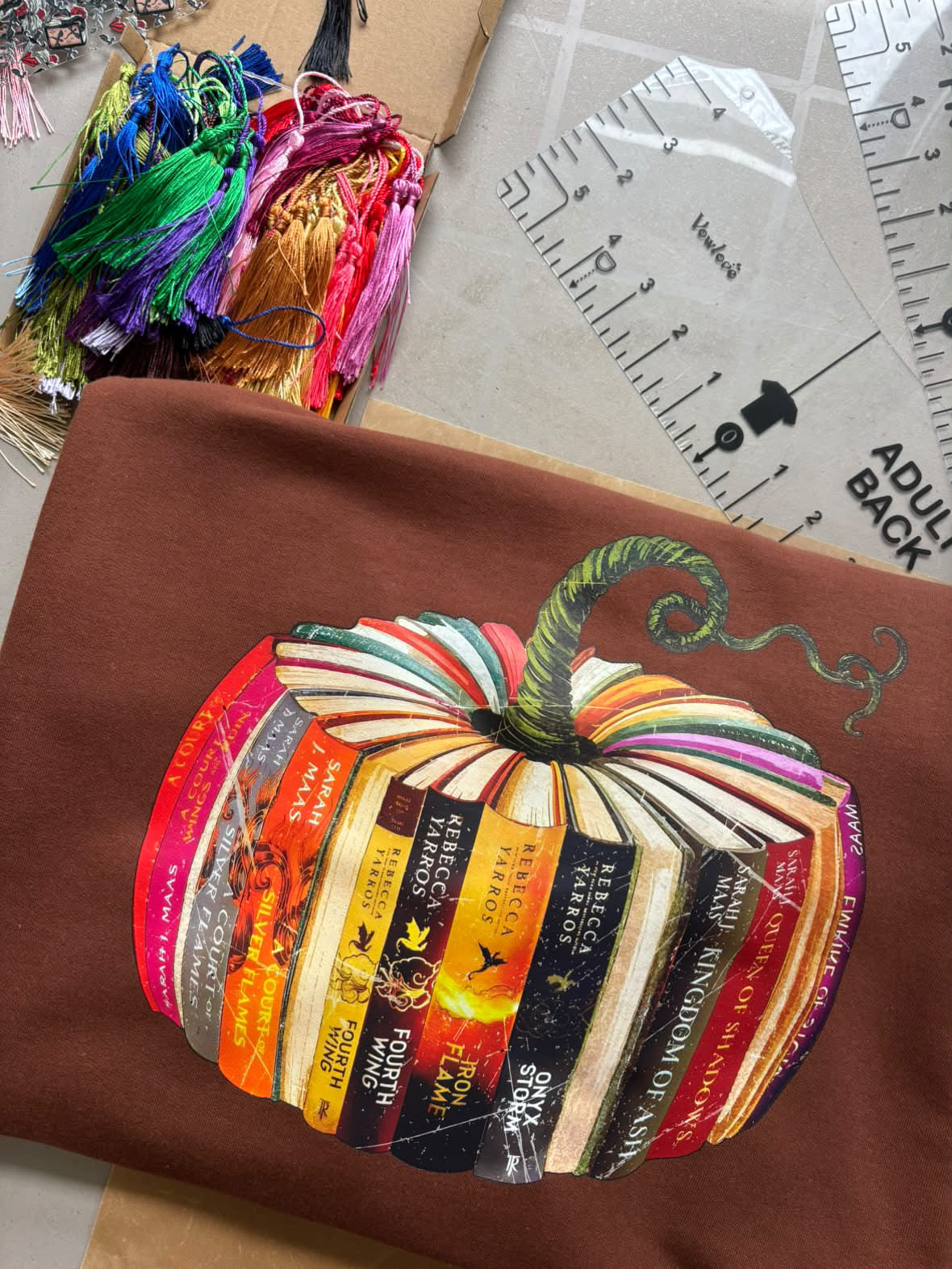Fantasy Fall Bookish Pumpkin Crewneck